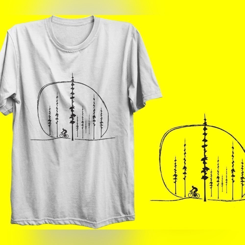 Bicycle Short Sleeve T-shirt Apparel Unisex Size Bike Enthusiast Theme